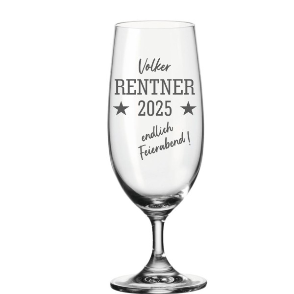 Bierglas Geschenk Rente