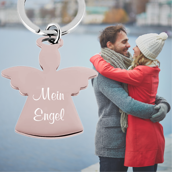 Schlüsselanhänger DogTag Engel-Schutzengel -Begleiter-Taufgeschenk-Beschützer-Engel-Angel-Sternenkind-personalisiert
